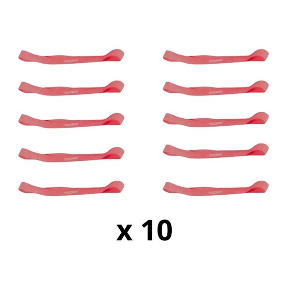 Grote foto toorx fitness weerstandsbanden set van 10 stuks zwaar 30 cm rood sport en fitness fitness