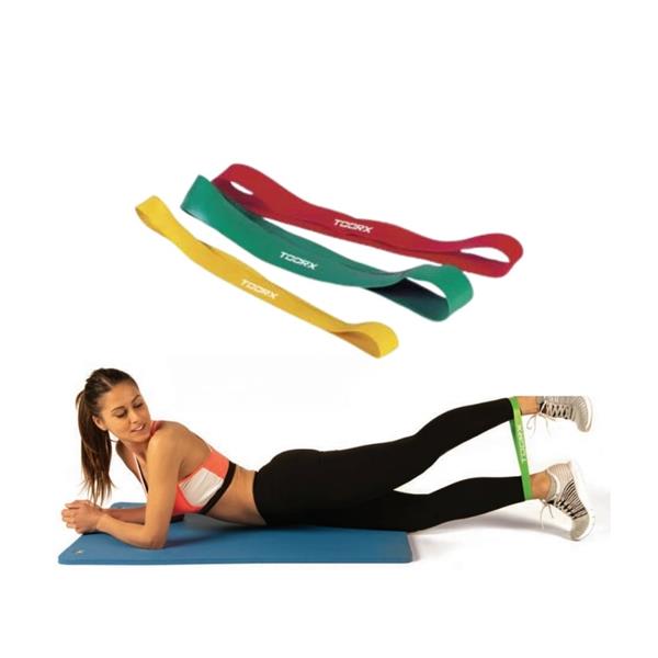 Grote foto toorx fitness weerstandsbanden set van 10 stuks zwaar 30 cm rood sport en fitness fitness