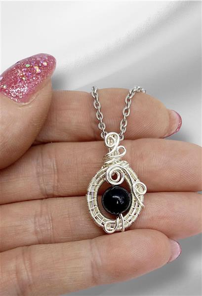 Grote foto onyx ketting sieraden tassen en uiterlijk kettingen