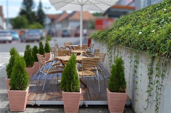 Grote foto verplaatsbare terras delen tuin en terras tegels en terrasdelen