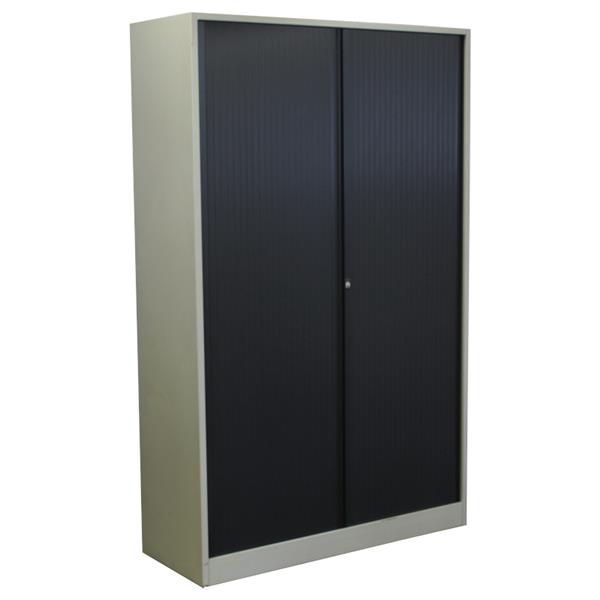 Grote foto roldeurkast lichtgrijs zwart 195 x 120 x 45 huis en inrichting overige
