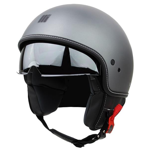Grote foto motocubo beetle jethelm met vizier mat titanium maat s outlet motoren kleding