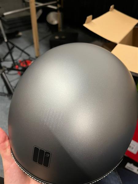 Grote foto motocubo beetle jethelm met vizier mat titanium maat s outlet motoren kleding