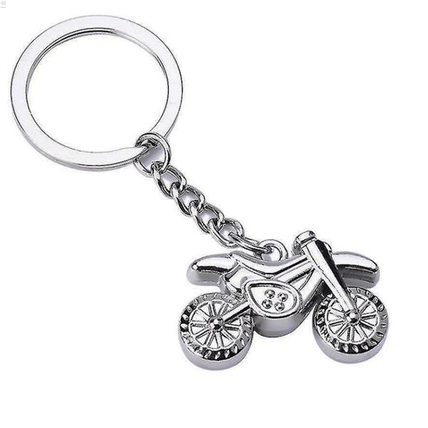 Grote foto sleutelhanger zilveren dirtbike motoren kleding