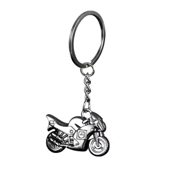 Grote foto sleutelhanger zilveren buikschuiver motoren kleding