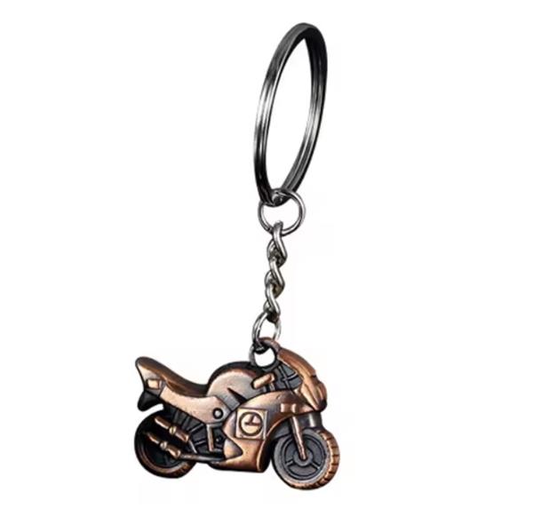 Grote foto sleutelhanger voor motorfans de koperen wegwijzer motoren kleding