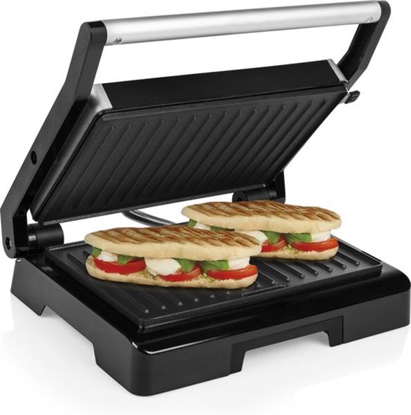 Grote foto tristar contactgrill gr 2854 panini grill tosti ijzer zwevende bovendeksel anti aanbaklaag witgoed en apparatuur algemeen
