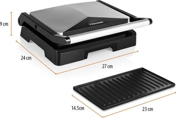 Grote foto tristar contactgrill gr 2854 panini grill tosti ijzer zwevende bovendeksel anti aanbaklaag witgoed en apparatuur algemeen