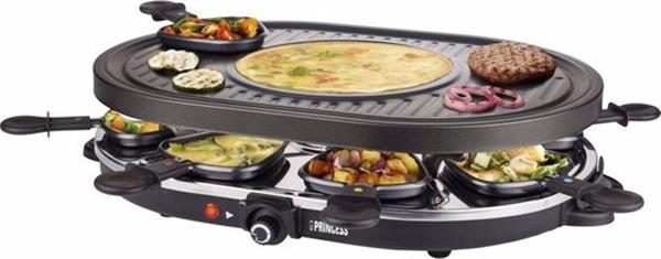 Grote foto princess gourmetstel 162700 raclette oval grill party speciaal cr pegedeelte 8 personen 43 x huis en inrichting keukenbenodigdheden