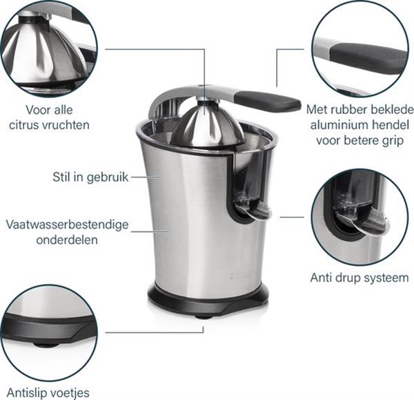 Grote foto princess master juicer 201851 elektrische citruspers druppelstop universele perskege 160 w huis en inrichting keukenbenodigdheden