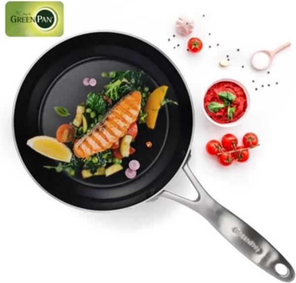Grote foto greenpan healthy ceramic non stick braadpan 24 cm anti aanbak pan koekenpan huis en inrichting kookgerei