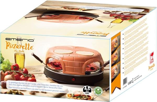 Grote foto emerio po 115847.1 pizzarette 4 persoons pre bake functie handgemaakte terracotta koepel 4 huis en inrichting keukenbenodigdheden
