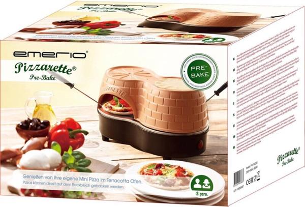Grote foto emerio duo po 122250 pizzarette 2 persoons pre bake functie handgemaakte terracotta koepel huis en inrichting keukenbenodigdheden
