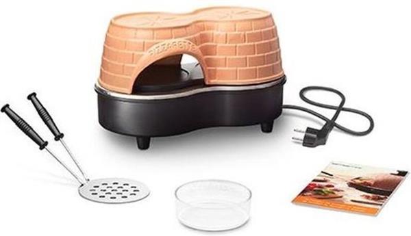 Grote foto emerio duo po 122250 pizzarette 2 persoons pre bake functie handgemaakte terracotta koepel huis en inrichting keukenbenodigdheden