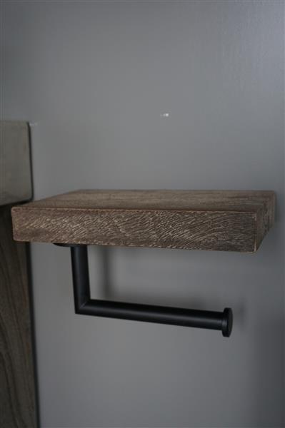 Grote foto toiletrolhouder hout giel grey 20x13 cm huis en inrichting complete badkamers