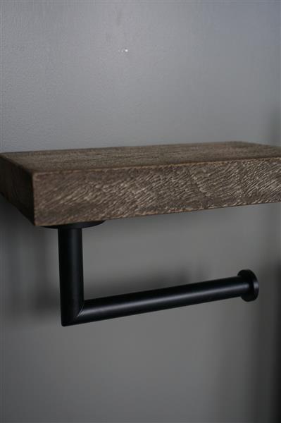 Grote foto toiletrolhouder hout giel grey 20x13 cm huis en inrichting complete badkamers