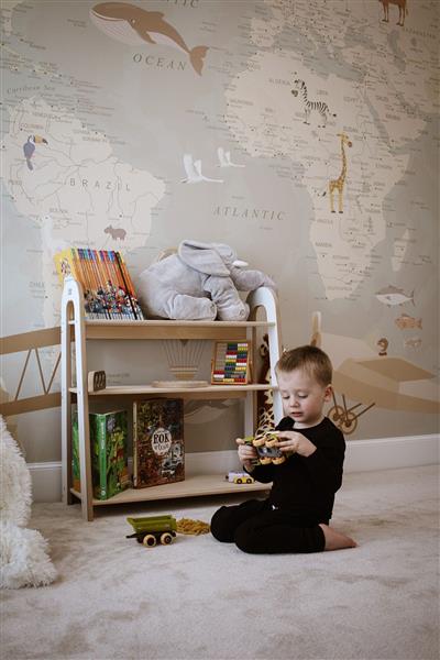 Grote foto opbergtoren boekenrek slim white white s kinderen en baby complete kinderkamers