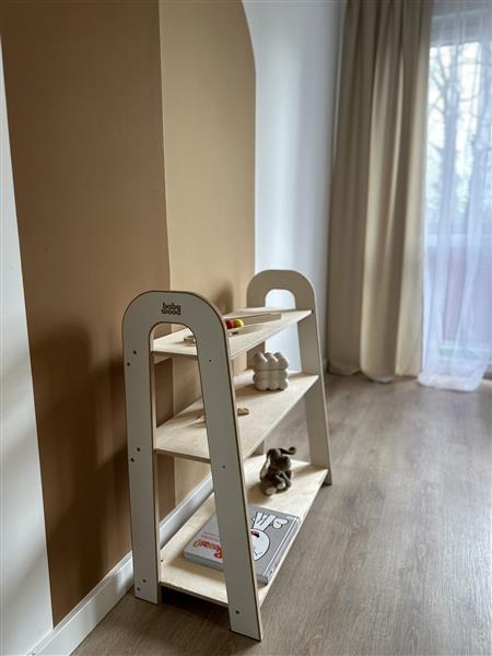Grote foto opbergtoren boekenrek slim white white s kinderen en baby complete kinderkamers