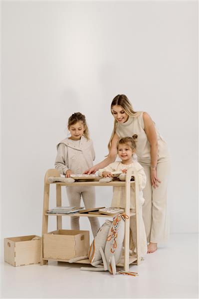 Grote foto opbergtoren boekenrek slim natural natural s kinderen en baby complete kinderkamers