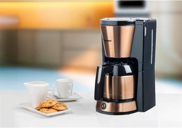 Grote foto bestron koffiezetapparaat voor filterkoffie filterkoffiemachine met thermoskan voor 8 kopjes 900w witgoed en apparatuur koffiemachines en espresso apparaten