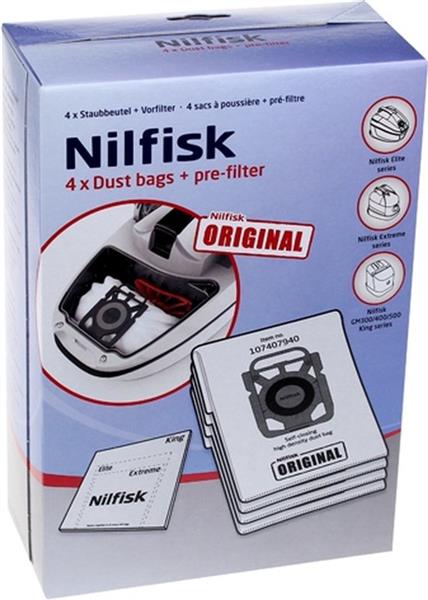 Grote foto nilfisk elite extreme serie synthetische stofzakken 4 st verpakking beschadigd witgoed en apparatuur stofzuigers