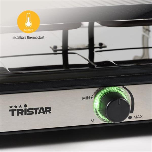 Grote foto tristar gourmetstel ra 2746 gourmetset voor 8 personen met grote grillplaat gourmetplaat met r huis en inrichting keukenbenodigdheden