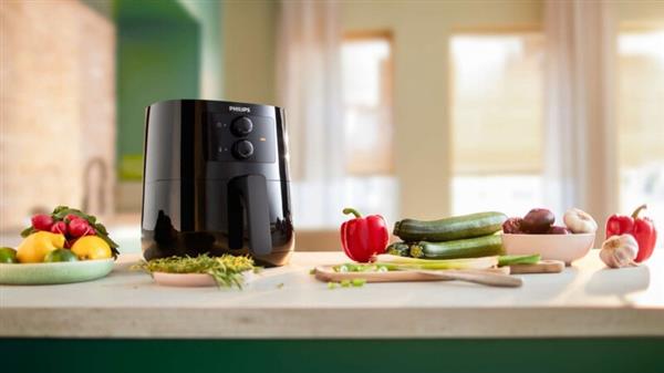 Grote foto philips essential rapid air technologie hd9200 airfryer 0 8 kg 4 1l zwart verpakking besch huis en inrichting keukenbenodigdheden