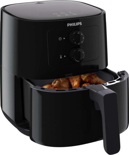 Grote foto philips essential rapid air technologie hd9200 airfryer 0 8 kg 4 1l zwart verpakking besch huis en inrichting keukenbenodigdheden