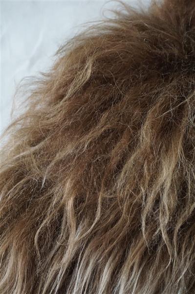 Grote foto wanddoek ijslands bruin schapenvacht h82 x b73 cm huis en inrichting woningdecoratie