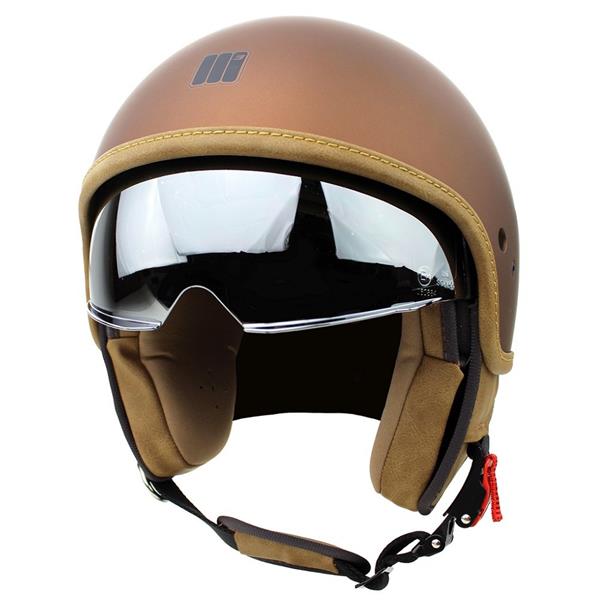 Grote foto motocubo beetle jethelm ece 22.06 mat brons motoren kleding
