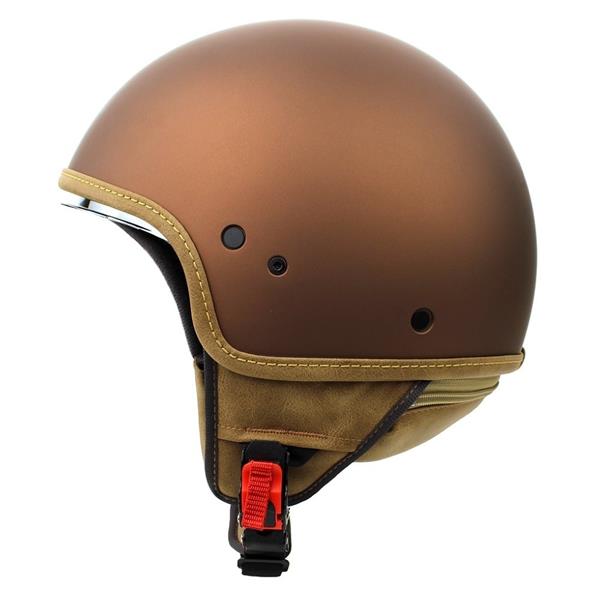Grote foto motocubo beetle jethelm ece 22.06 mat brons motoren kleding