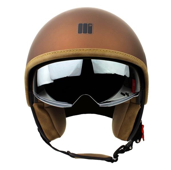 Grote foto motocubo beetle jethelm ece 22.06 mat brons motoren kleding