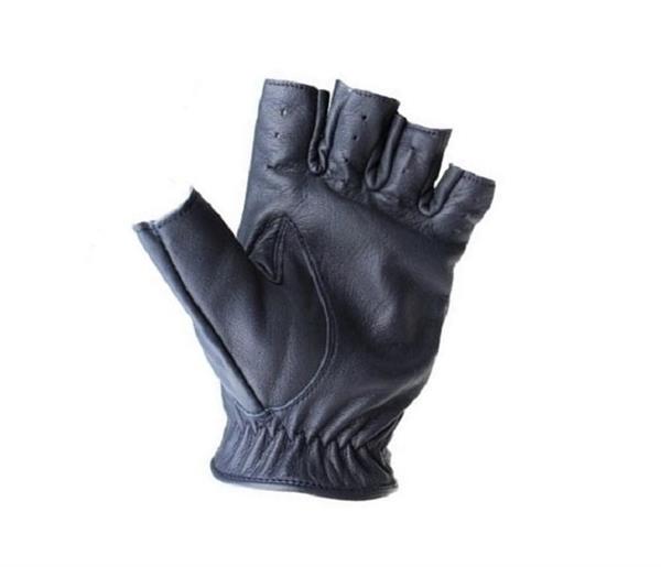 Grote foto swift driver vingerloze leren handschoenen blauw motoren kleding
