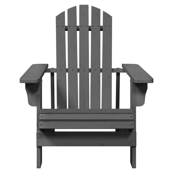 Grote foto vidaxl stoel adirondack 69x85x90 5 cm massief vurenhout grijs tuin en terras tuinmeubelen