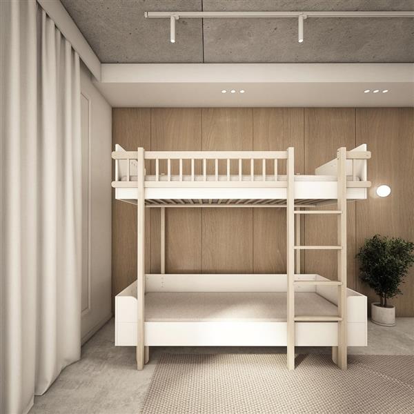 Grote foto stapelbed basic 90x200cm white white kinderen en baby complete kinderkamers