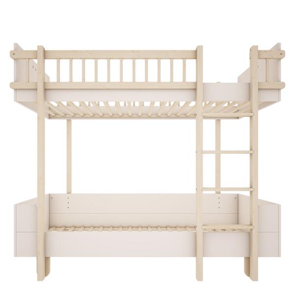 Grote foto stapelbed basic 90x200cm white white kinderen en baby complete kinderkamers