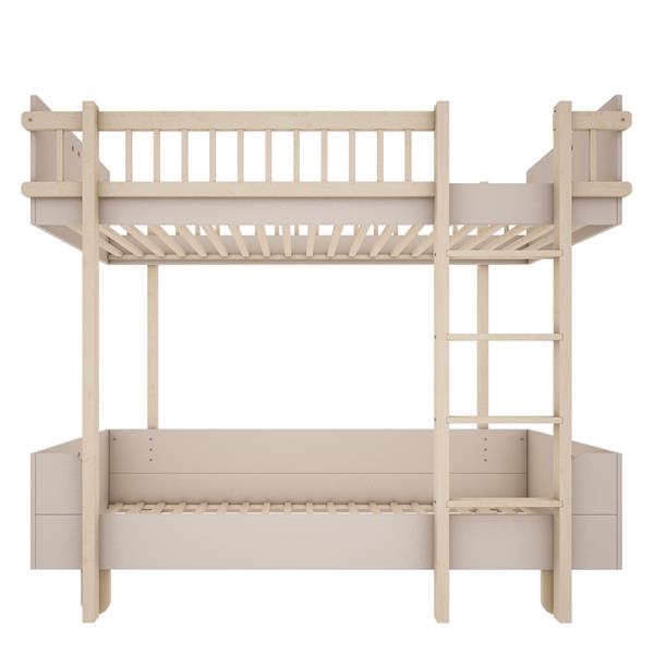 Grote foto stapelbed basic 90x200cm white white kinderen en baby complete kinderkamers
