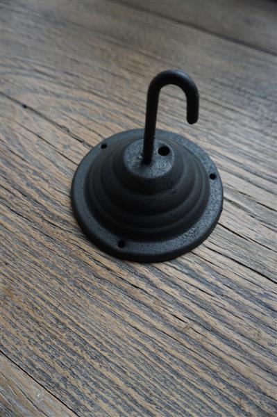 Grote foto hanglamp zwart schijfjes tweede kansje huis en inrichting woningdecoratie