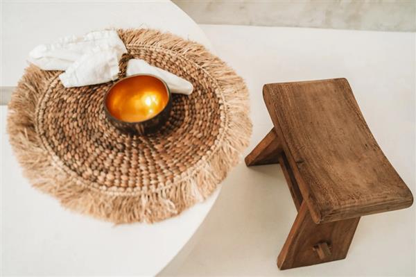 Grote foto de water hyacinth raffia placemat naturel huis en inrichting woningdecoratie