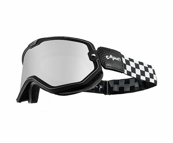 Grote foto torc black checkers mojave classic retro motorbril motoren kleding