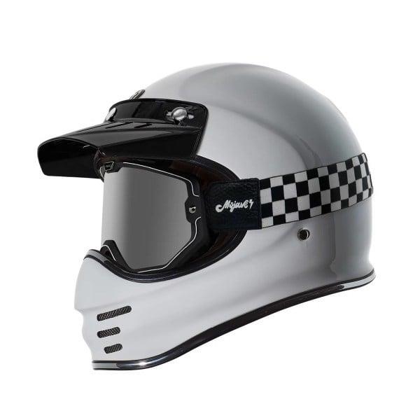 Grote foto torc black checkers mojave classic retro motorbril motoren kleding