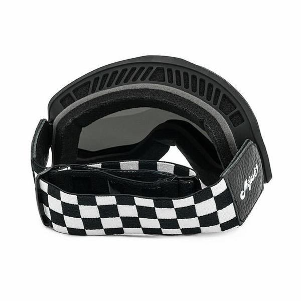 Grote foto torc black checkers mojave classic retro motorbril motoren kleding