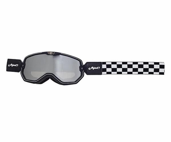 Grote foto torc black checkers mojave classic retro motorbril motoren kleding
