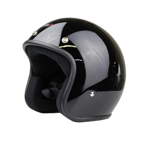 Grote foto redbike rb 705 retro jethelm glans zwart motoren kleding