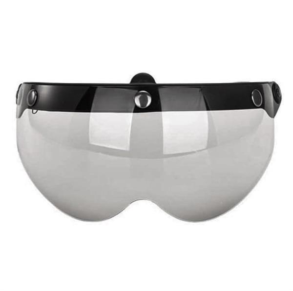 Grote foto flip up 3 knop brilvizier light smoke motoren kleding