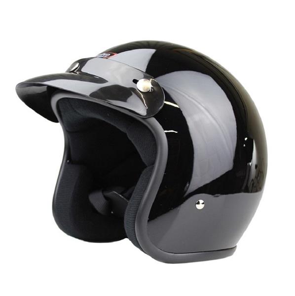Grote foto redbike rb 705 retro jethelm glans zwart motoren kleding
