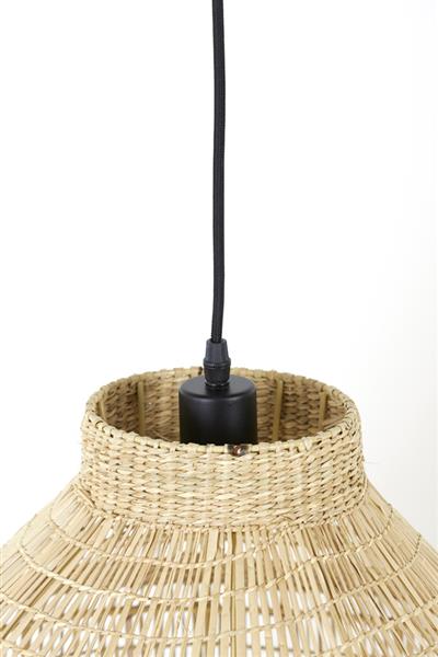 Grote foto latika hanglamp zeegras 45 x h30 cm huis en inrichting bankstellen
