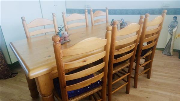 Grote foto prachtige grenen eettafel met 6 mooie stoelen huis en inrichting eettafels