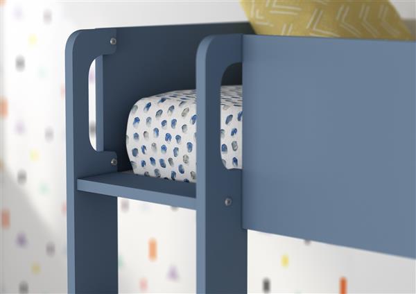 Grote foto fratello stapelbed met kast en lades 90x190 witgrenen blauw trasman huis en inrichting bedden