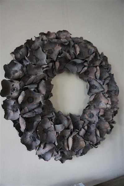 Grote foto krans palm cup grey wash 80 cm huis en inrichting woningdecoratie